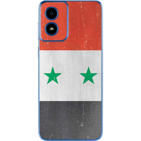Syria Flag Distressed Moto G Play 4G (2024) Skin